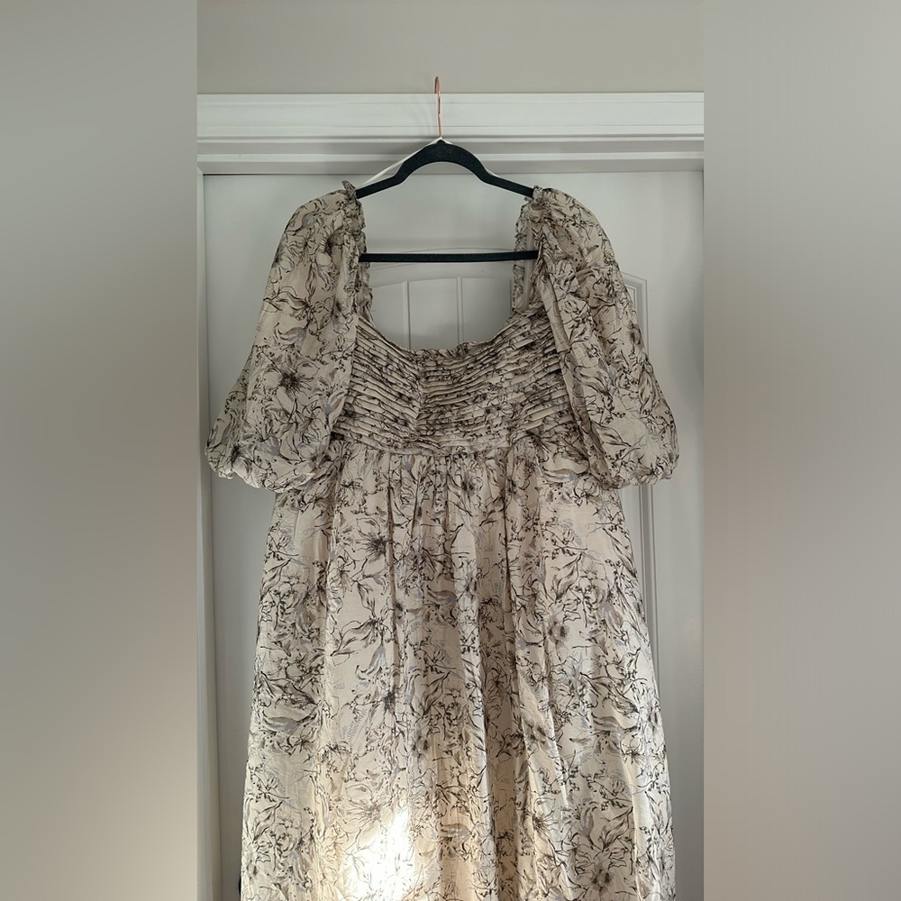 EUC Melody Maxi Dress with Pleats and Bow Size XXXL